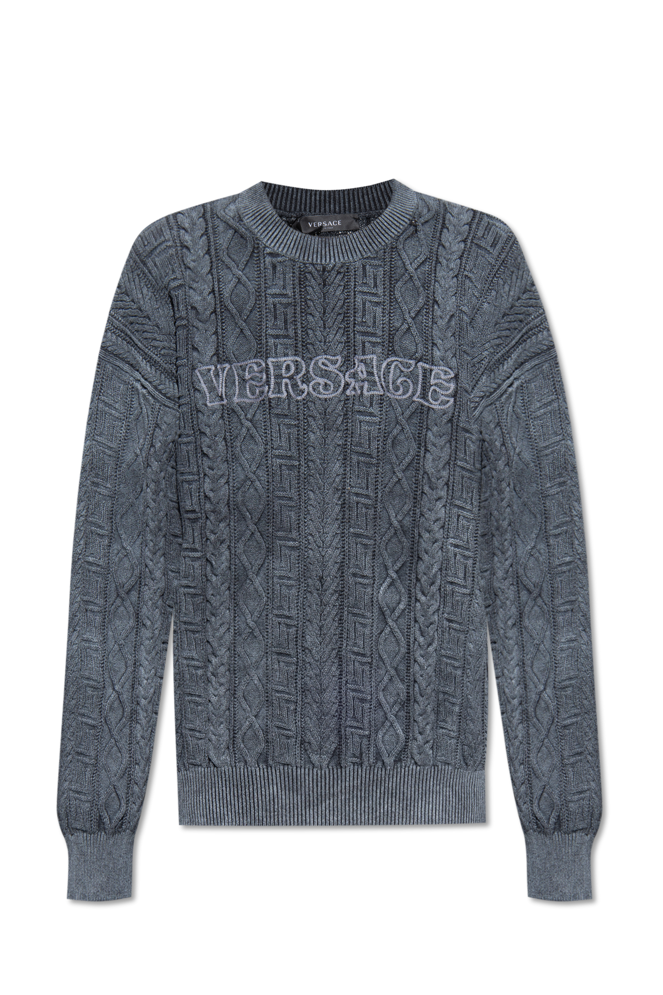 Versace Cotton sweater with logo Men s Clothing Vitkac